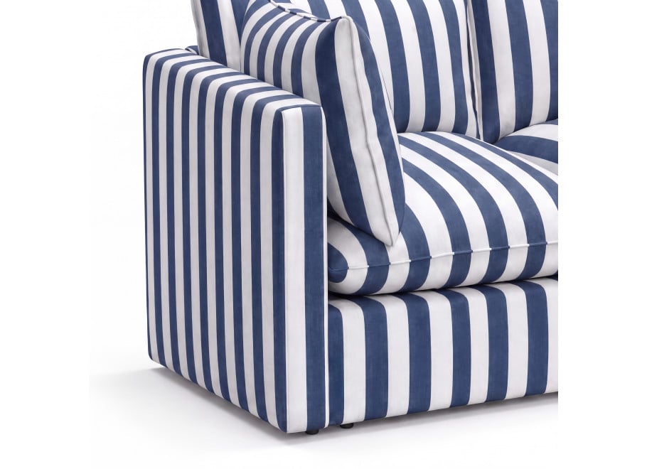 Niebieska sofa ogrodowa Marvella 11 Mała kanapa modułowa Outdoor 4