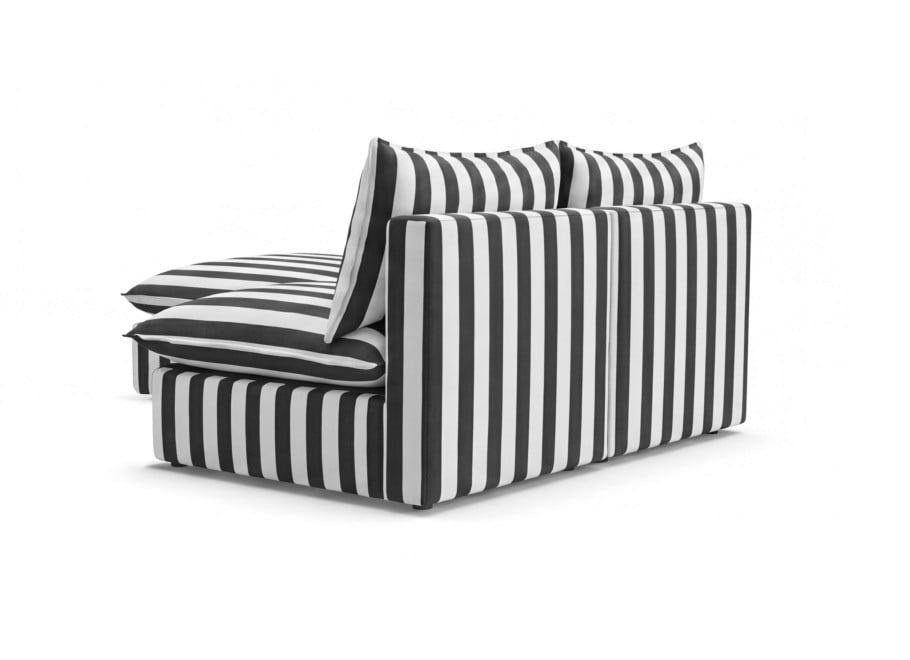 Modułowy narożnik ogrodowy Marvella 12 Biało-czarne pasy outdoor 4
