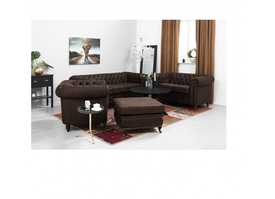 Sofa trzyosobowa pikowana Chesterfield VINCENT 26