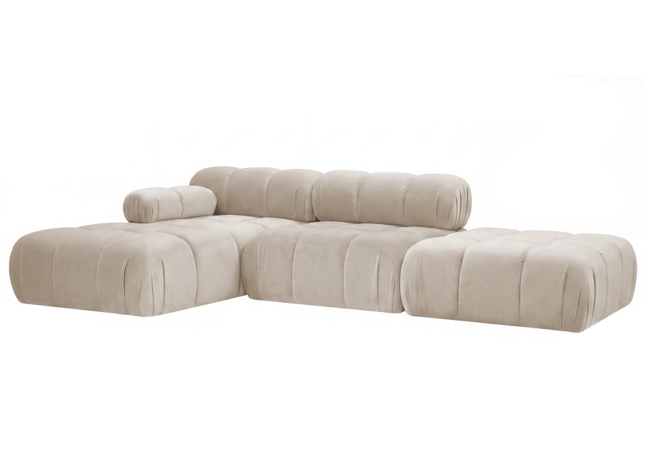 Narożnik modułowy Novanti 5-osobowy z elastyczną konfiguracją - French Velvet 674
