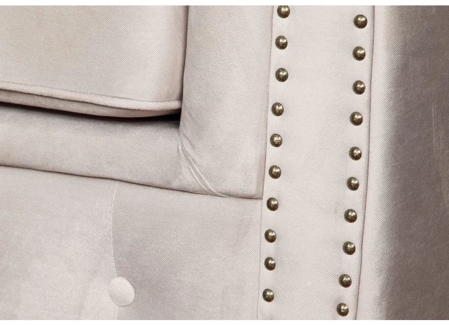 Sofa trzyosobowa pikowana Chesterfield VINCENT