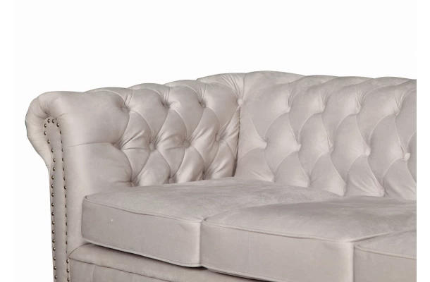 Sofa trzyosobowa pikowana Chesterfield VINCENT - design i funkcjonalnosc w parze