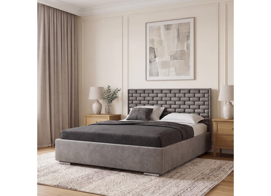 Łóżko tapicerowane glamour KING BED
