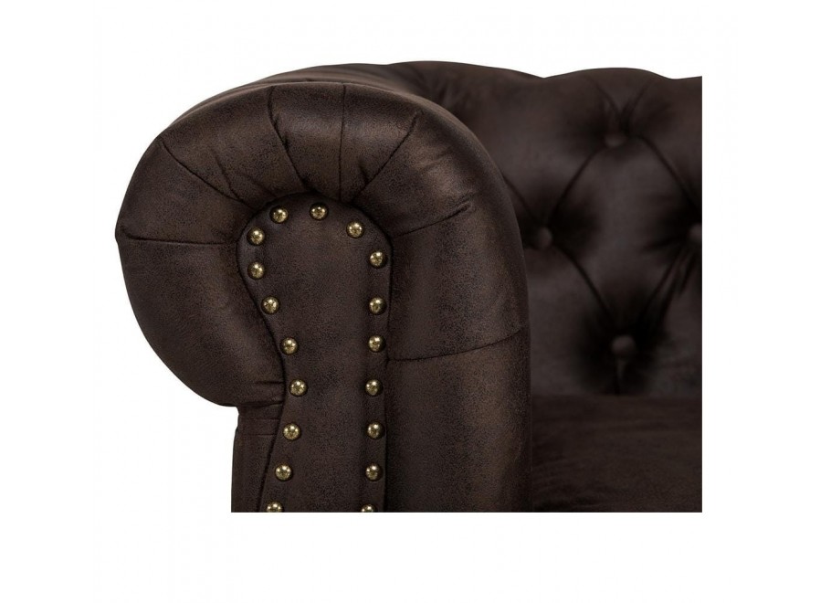 Sofa trzyosobowa z funkcją spania pikowana Chesterfield VINCENT 11