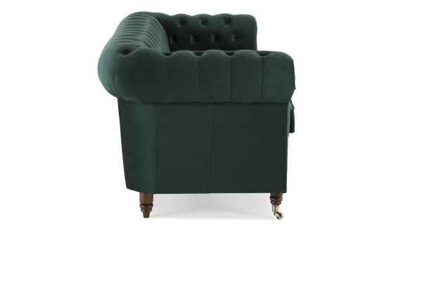 Sofa trzyosobowa z funkcją spania pikowana Chesterfield VINCENT - design i funkcjonalnosc w parze