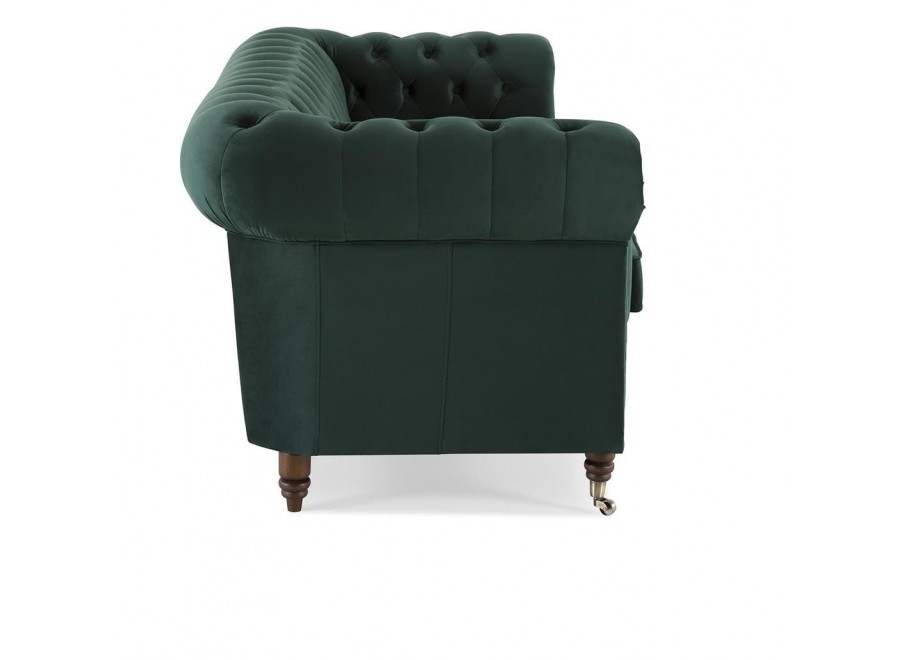 Sofa trzyosobowa z funkcją spania pikowana Chesterfield VINCENT 15