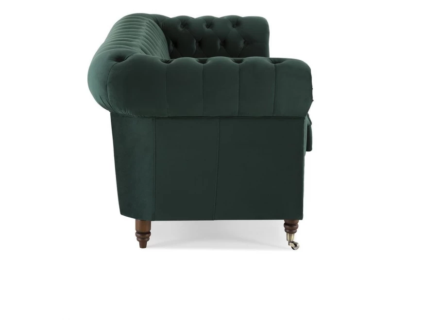 Sofa trzyosobowa z funkcją spania pikowana Chesterfield VINCENT