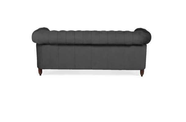Sofa trzyosobowa z funkcją spania pikowana Chesterfield VINCENT - design i funkcjonalnosc w parze