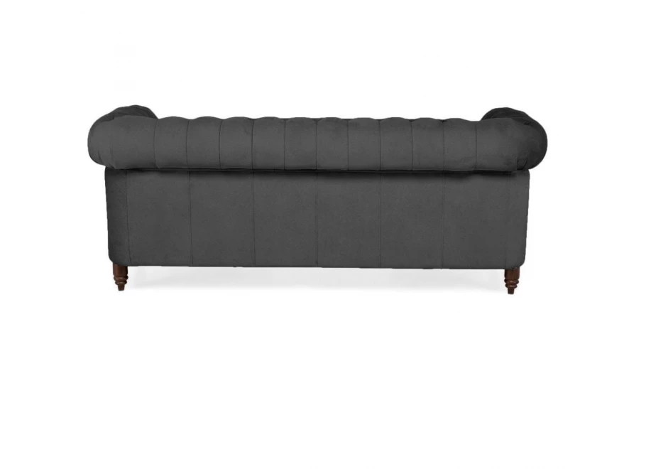 Sofa trzyosobowa z funkcją spania pikowana Chesterfield VINCENT