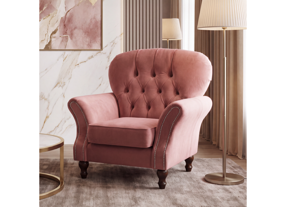 Fotel pikowany Chesterfield BOGOTA - Monolith 63