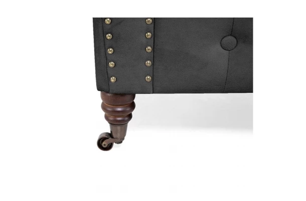 Sofa trzyosobowa z funkcją spania pikowana Chesterfield VINCENT - design i funkcjonalnosc w parze