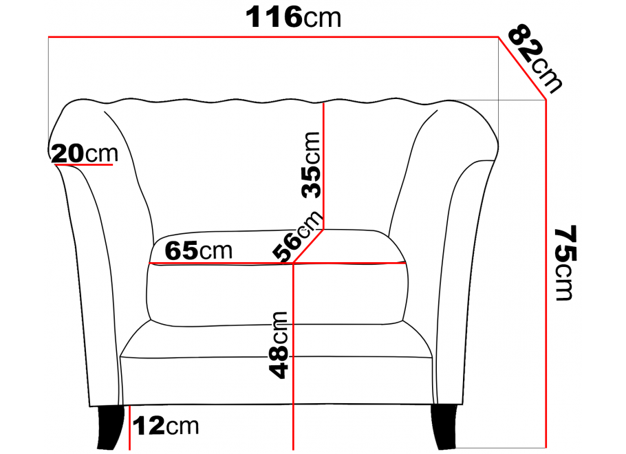 Fotel pikowany chesterfield HASSO 12