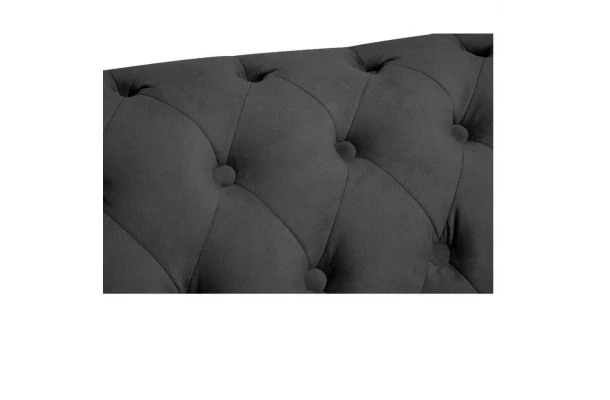 Sofa trzyosobowa z funkcją spania pikowana Chesterfield VINCENT - design i funkcjonalnosc w parze