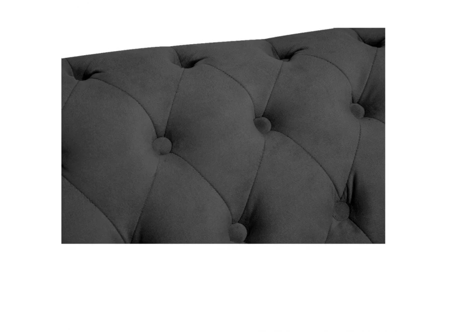 Sofa trzyosobowa z funkcją spania pikowana Chesterfield VINCENT