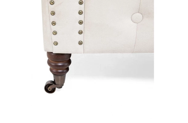 Sofa trzyosobowa z funkcją spania pikowana Chesterfield VINCENT - design i funkcjonalnosc w parze