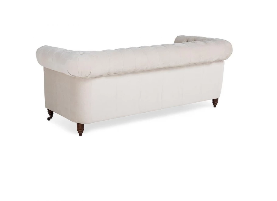 Sofa trzyosobowa z funkcją spania pikowana Chesterfield VINCENT