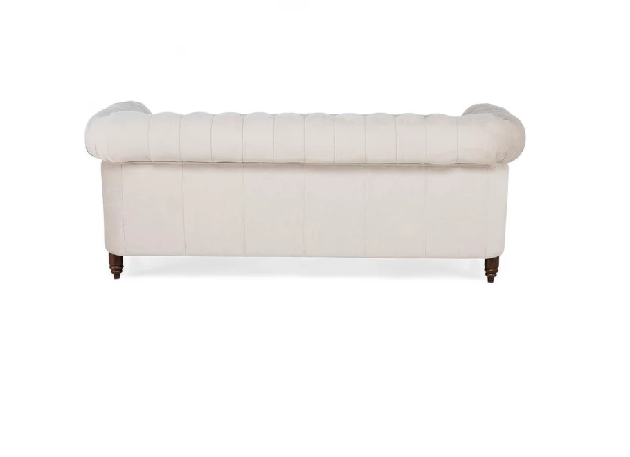 Sofa trzyosobowa z funkcją spania pikowana Chesterfield VINCENT
