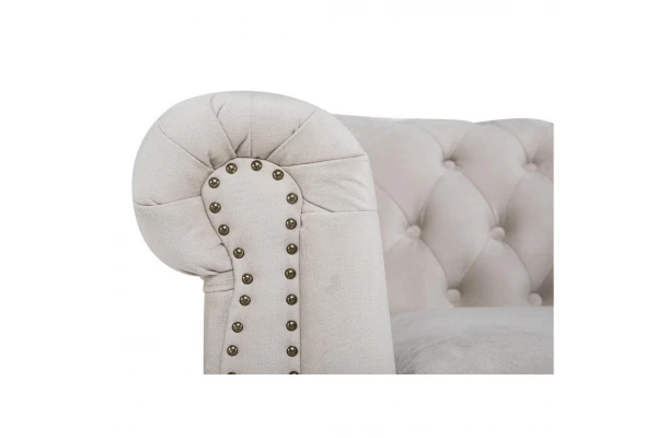 Sofa trzyosobowa z funkcją spania pikowana Chesterfield VINCENT - design i funkcjonalnosc w parze
