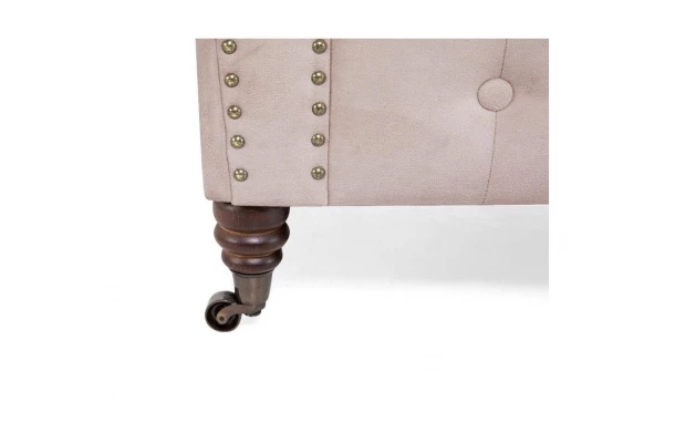 Sofa trzyosobowa z funkcją spania pikowana Chesterfield VINCENT - design i funkcjonalnosc w parze