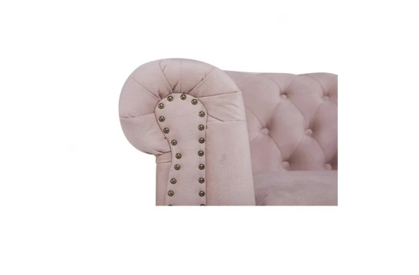 Sofa trzyosobowa z funkcją spania pikowana Chesterfield VINCENT - design i funkcjonalnosc w parze