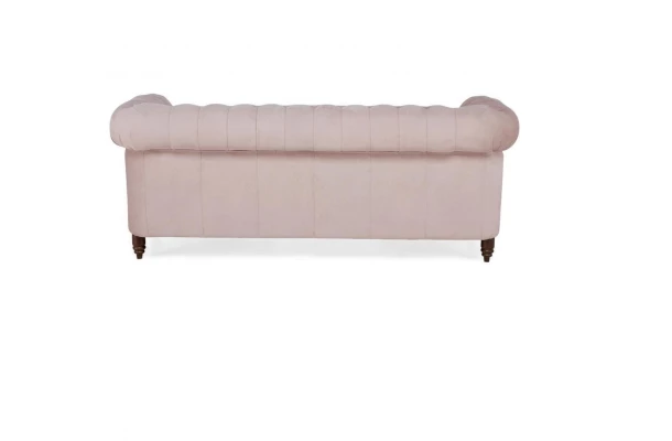 Sofa trzyosobowa z funkcją spania pikowana Chesterfield VINCENT - design i funkcjonalnosc w parze