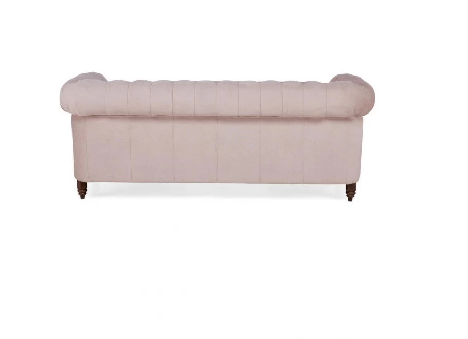 Sofa trzyosobowa z funkcją spania pikowana Chesterfield VINCENT