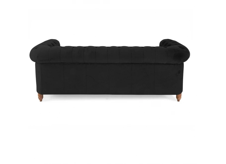 Sofa trzyosobowa z funkcją spania pikowana Chesterfield VINCENT