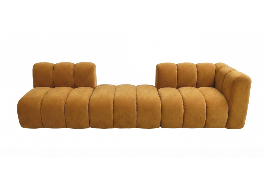 Sofa modułowa Velis 4-osobowa miodowy, welur 3