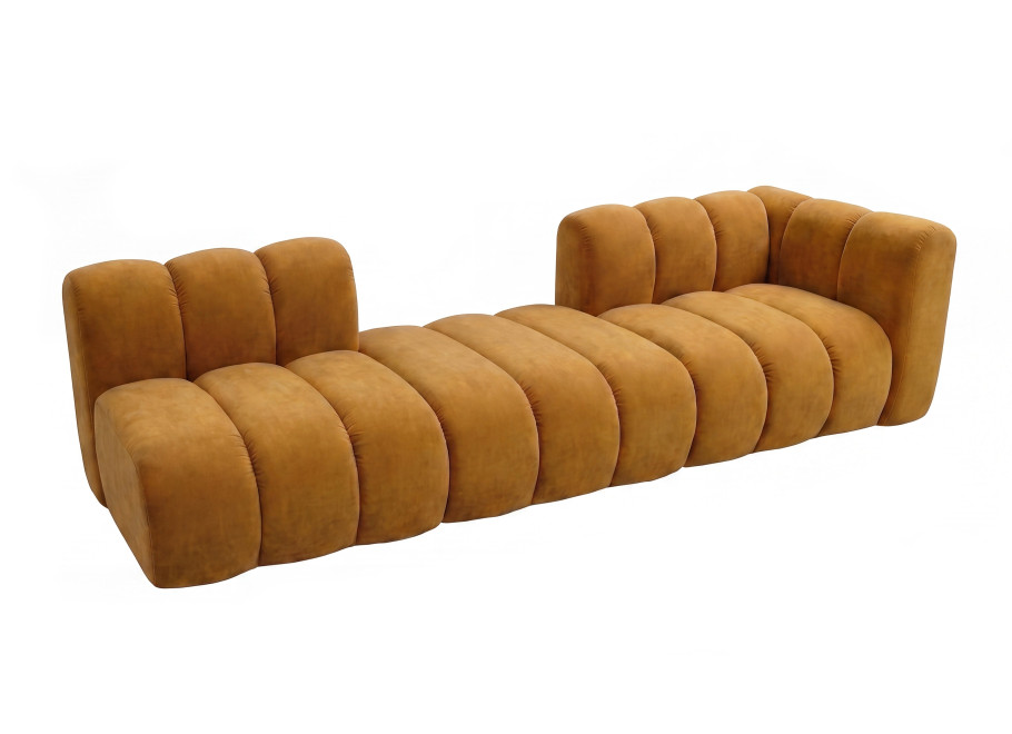 Sofa modułowa Velis 4-osobowa miodowy, welur 2