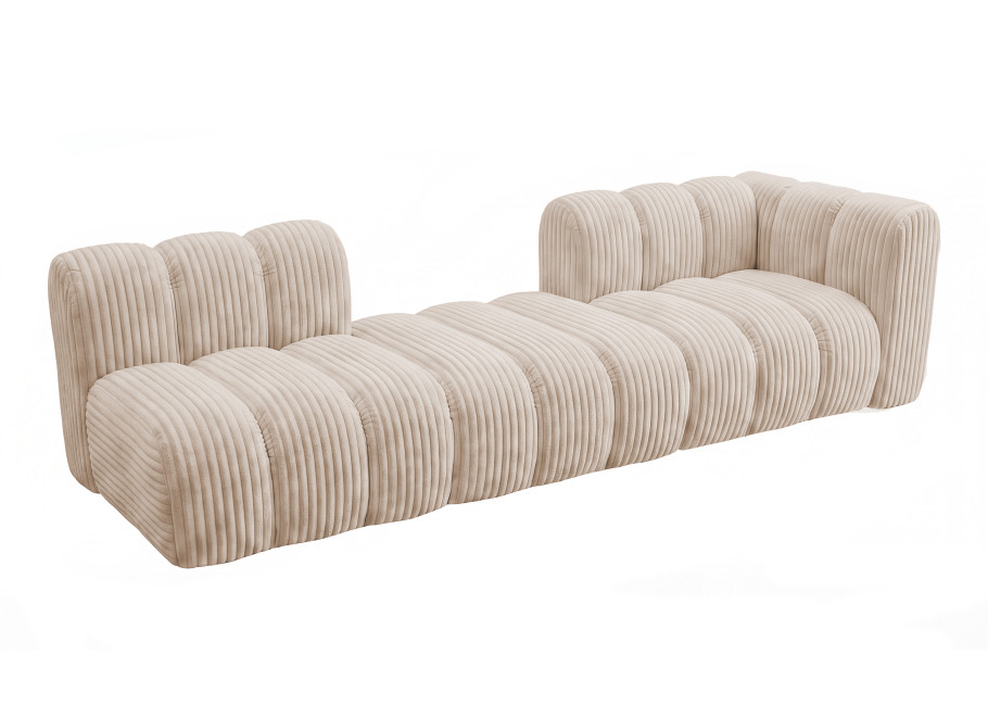 Sofa modułowa Velis 4-osobowa ecru, sztruks 2