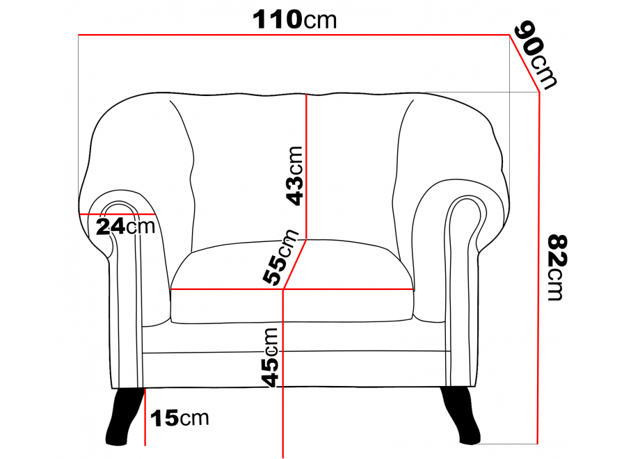 Fotel pikowany Chesterfield Gowel 6