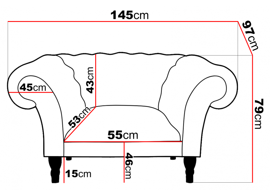 Fotel pikowany PORTO Chesterfield 4