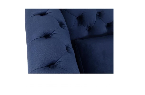 Sofa trzyosobowa z funkcją spania pikowana Chesterfield VINCENT - design i funkcjonalnosc w parze