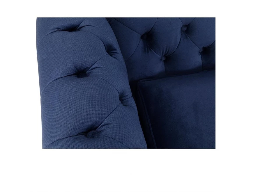 Sofa trzyosobowa z funkcją spania pikowana Chesterfield VINCENT