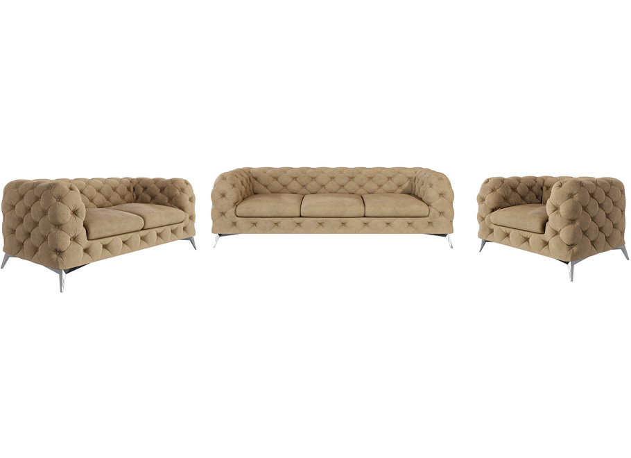 Zestaw mebli Chesterfield TEO - 3+2+1 - sofa 3os + sofa 2os + fotel — Riviera 24