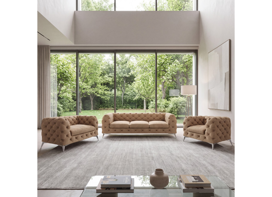 Zestaw mebli Chesterfield TEO - 3+2+1 - sofa 3os + sofa 2os + fotel — Riviera 24