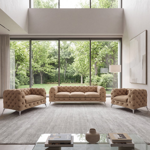 Zestaw mebli Chesterfield TEO - 3+2+1 - sofa 3os + sofa 2os + fotel