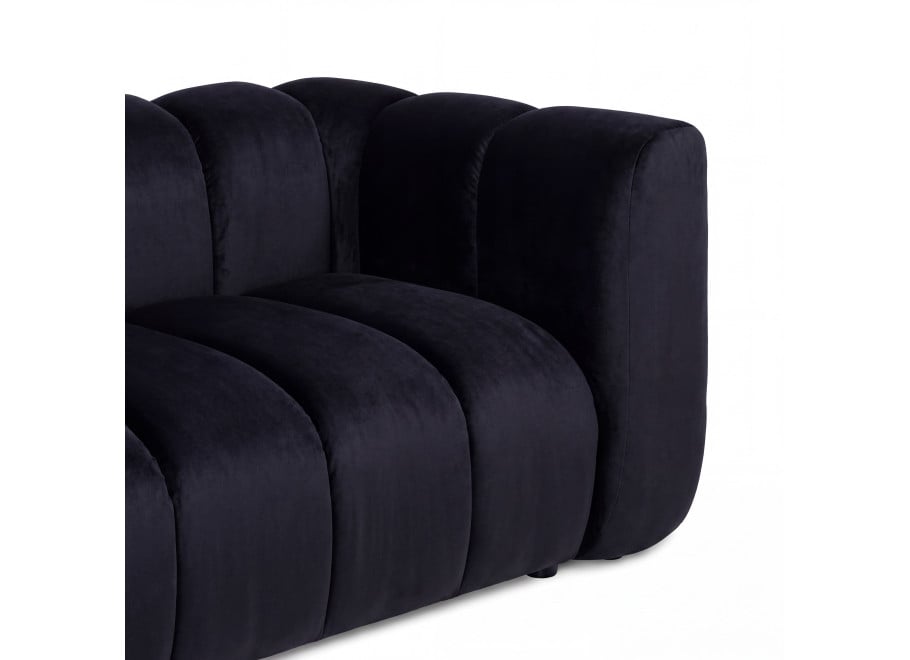 Sofa modułowa Velis 3-osobowa czarna, welur 4