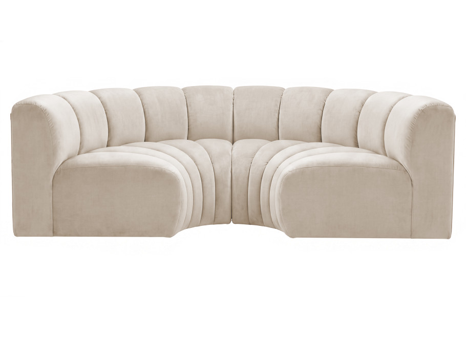 Sofa modułowa Velis 2-osobowa popiel, welur 2