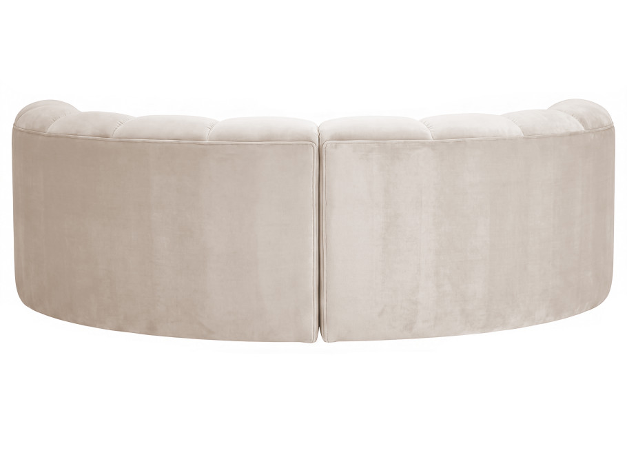 Sofa modułowa Velis 2-osobowa popiel, welur 4