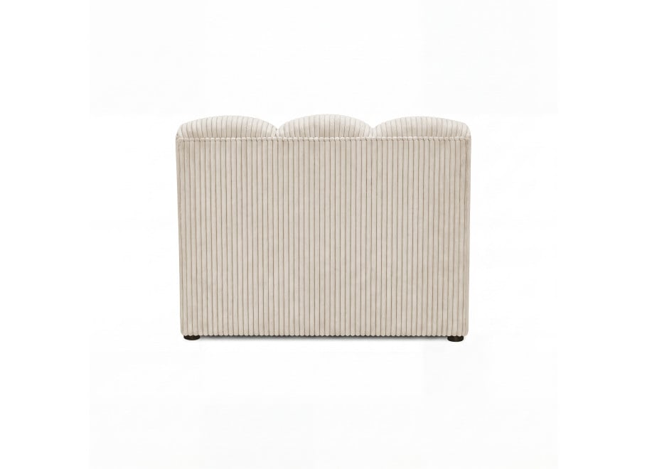 Duża sofa modułowa Velis 4-osobowa do salonu kremowa, sztruks 4