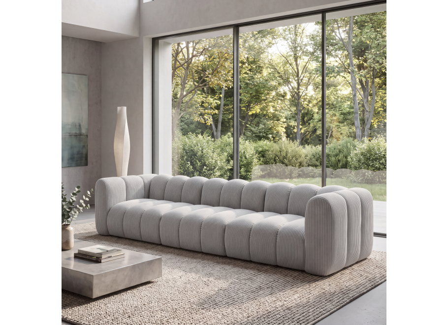 Stylowa sofa modułowa Velis 4-osobowa w sztruksie do salonu
