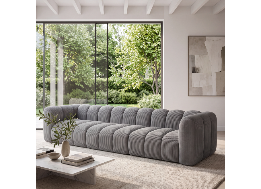 Nowoczesna grafitowa sofa modułowa Velis 4-osobowa do salonu