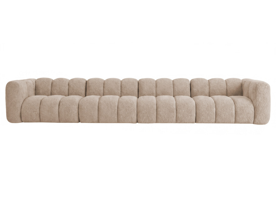 Luksusowa 6-osobowa sofa Velis modułowa do salonu boucle, beżowa 3