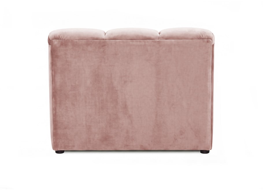 Wygodna modułowa sofa Velis 6-osobowa w kolorze różowym, welur 4