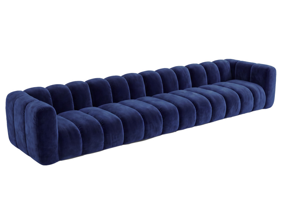 Luksusowa welurowa sofa modułowa Velis 6 granatowa 2