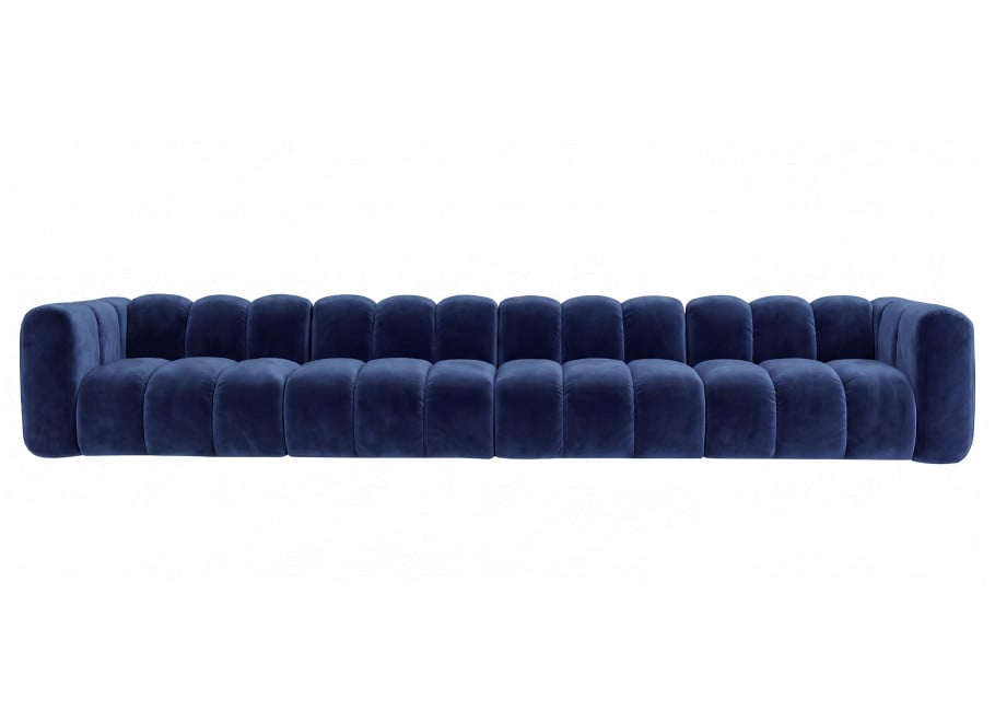Luksusowa welurowa sofa modułowa Velis 6 granatowa 3