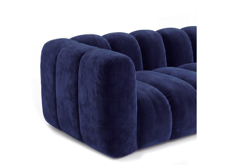 Luksusowa welurowa sofa modułowa Velis 6 granatowa 4