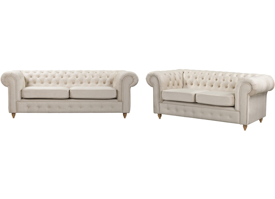 Zestaw mebli Chesterfield FINS - sofa 2os + sofa 2,5os — Vogue 1