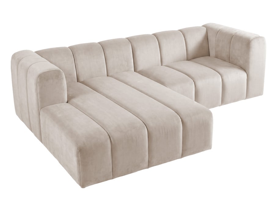 Narożnik modułowy Velis 3-osobowy z elastyczną konfiguracją - French Velvet 674
